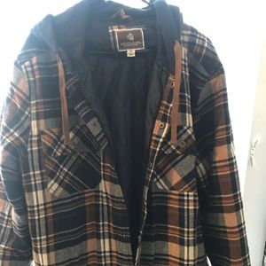 Mens quilted flannel jacket